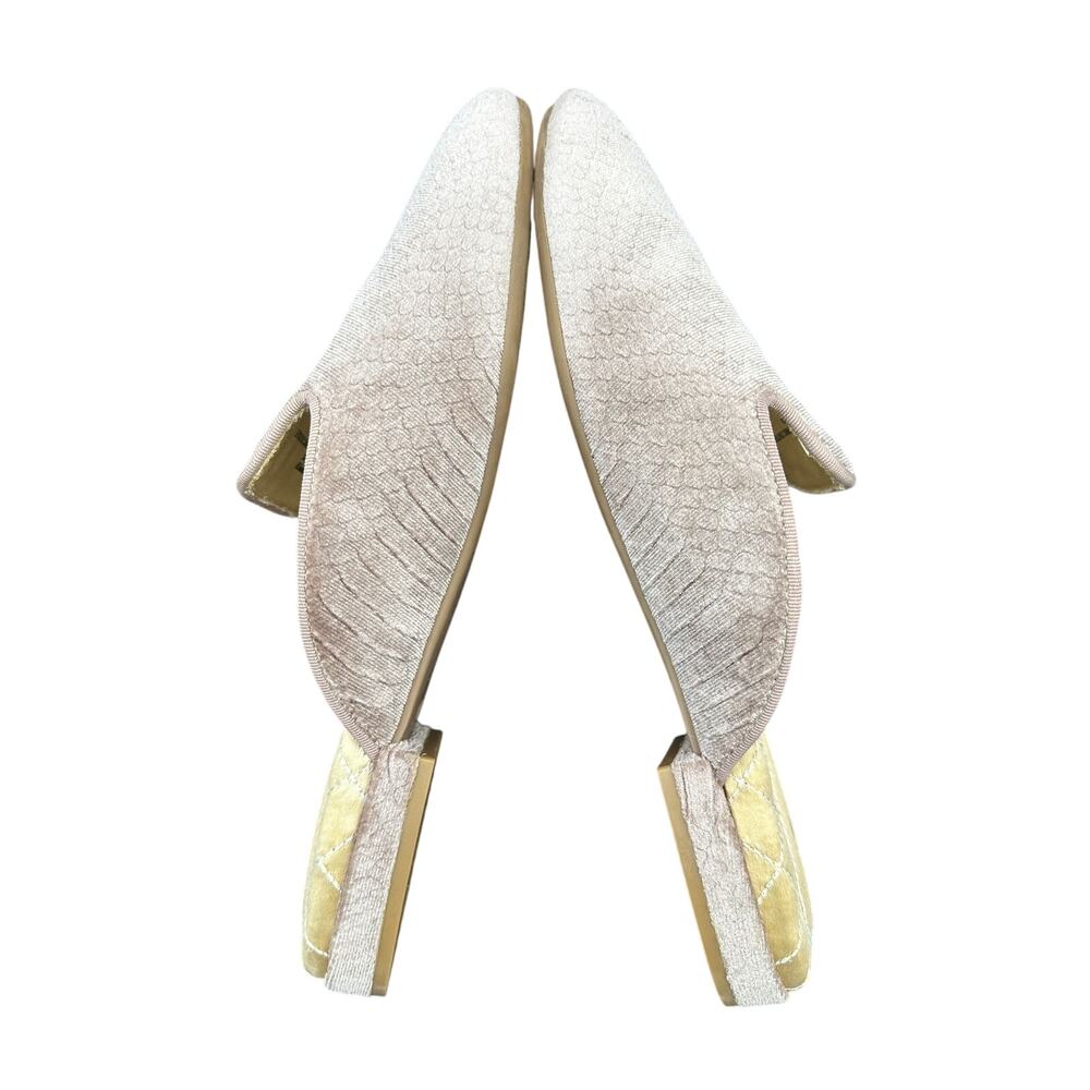 Birdies The Phoebe Pink Python Womens 6.5 Embossed Velvet Mules Spring Pretty 🎀 - Picture 10 of 12